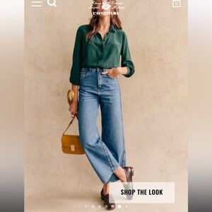 SEZANE • Le Crop, Denim Blue